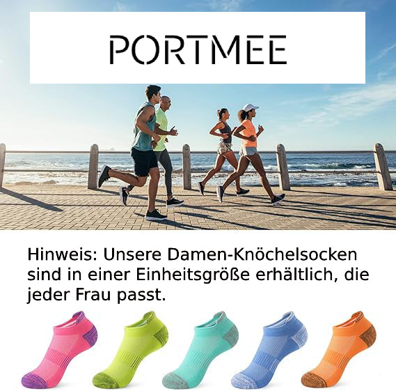 "PORTMEE Damen Sport-Knöchelsocken: Maximale Leistung und Komfort für Ihr Training"